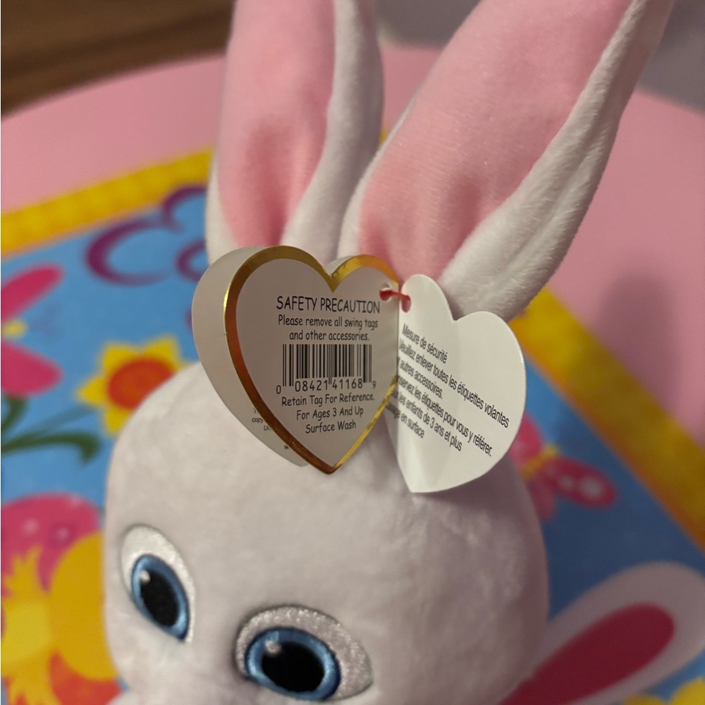 Ty White Bunny Plush “Snowball”from the Disney Secret Lives of Pets movie. NWT - Picture 5 of 5